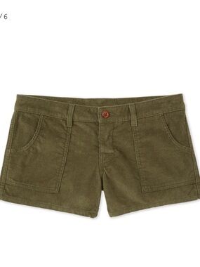 Birdwell Olive Corduroy Women's Cargo Shorts